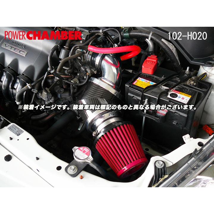 零1000 パワーチャンバー TYPE-2 モビリオスパイク LA-GK1・2 L15A VTEC ライトブルー/エアクリーナー