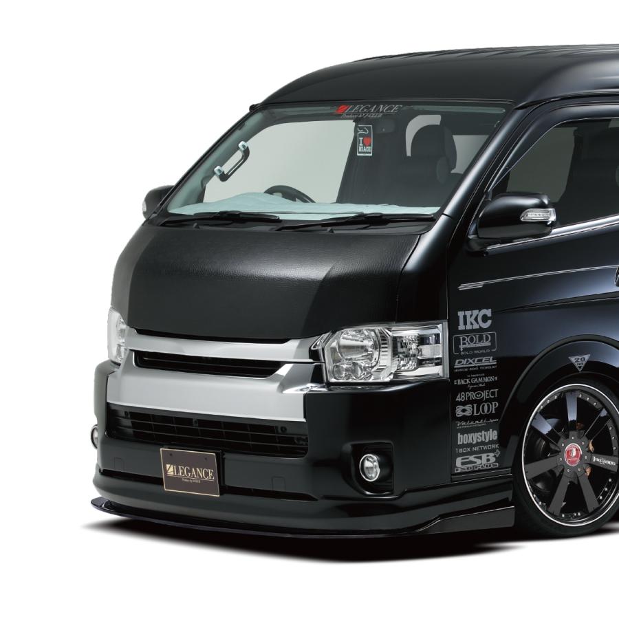 ハイエース3型前期ワイド用フロントフェイス レガンス 3型ワイド用フロントハーフスポイラー 200系ハイエース