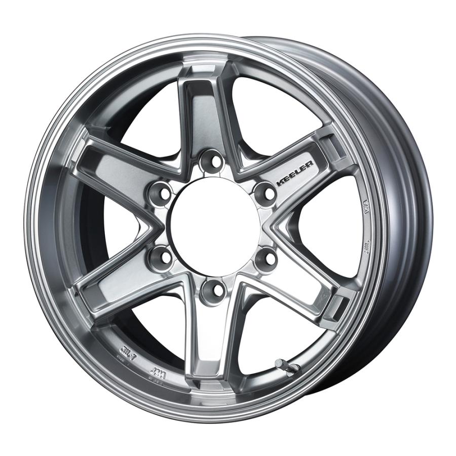 キーラー タクティクス アルミホイール 4本セット 15x5.5 +42 139.7 6H(ハイパーシルバー) / 15インチ KEELER TACTICS