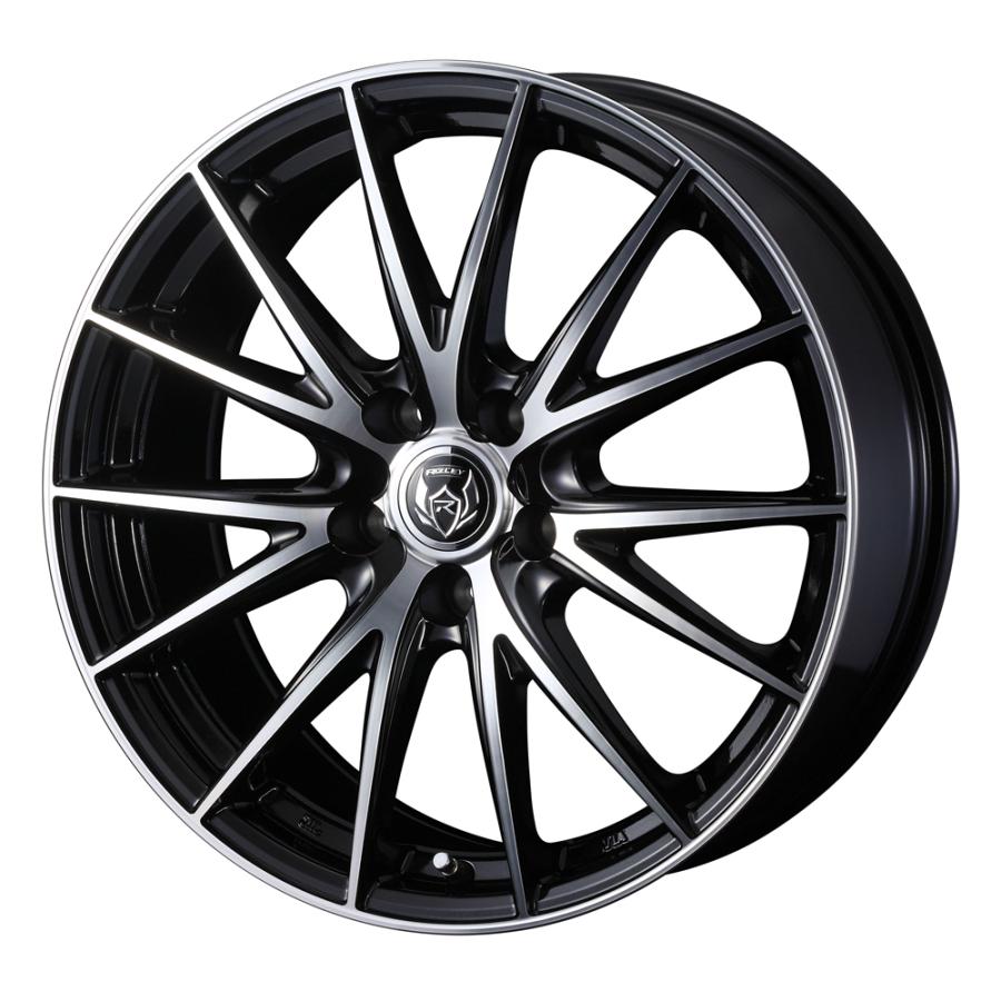 WEDS - 人間宅可 ライツレー VS 17x7.0 5H 100 +53 ブラックメタリックポリッシュ / 17in 車輪1本 RIZLEY VS Weds ウェッズ 車、バイク、自転車-タイヤ、ホイール