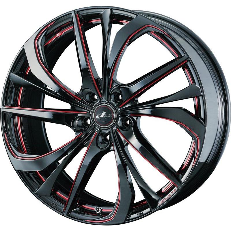 お歳暮 レオニス Te アルミホイール 1本 x8 5 45 114 3 5h Bk Sc Red ブラック Scマシニング レッド インチ Leonis Te 第1位獲得 Mamagoto Com Np