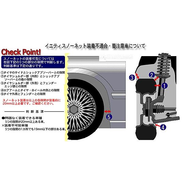 イエティ スノーネット(Yeti Snow Net) 非金属タイヤチェーン ムーヴ SR-XX(L610系) 【155/65R13】 0243WD / スタッドレス 雪道 スイス｜screate｜02