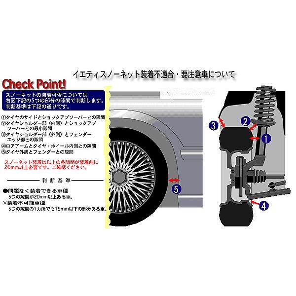 YETI（イエティ） スノーネット 非金属タイヤチェーン シエンタ G