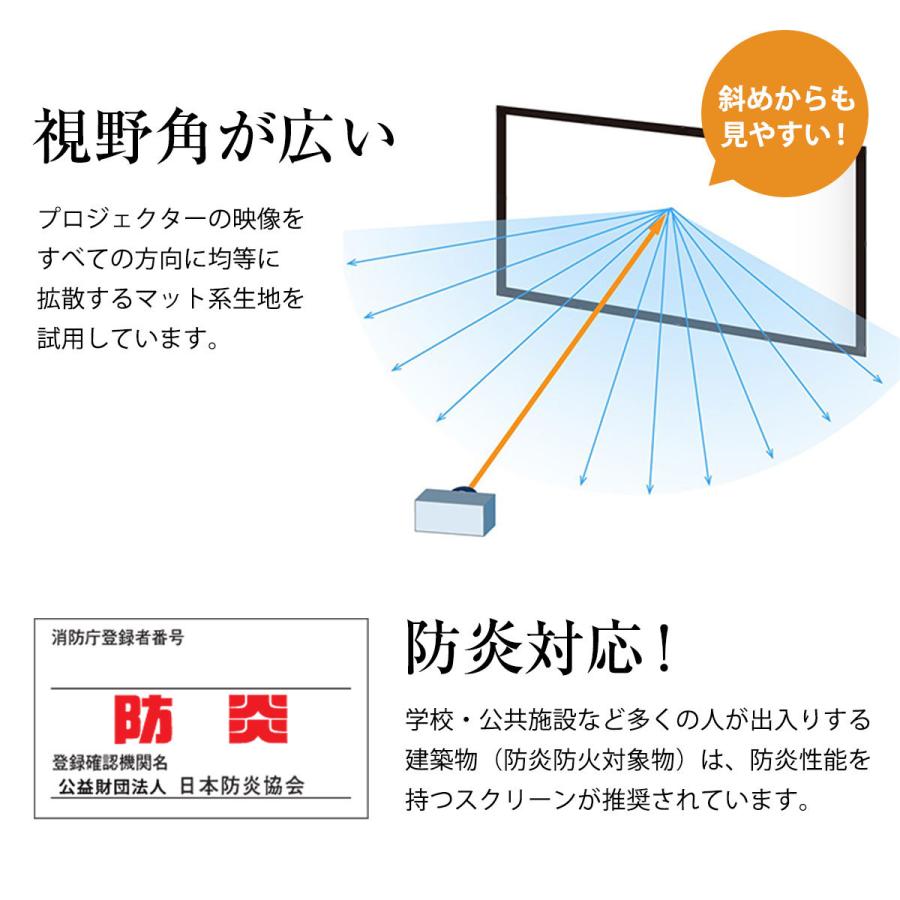 シアターハウス プロジェクタースクリーン 電動スクリーン ケースなし 80インチ（4：3) マスクフリー ロングタイプ 日本製 BDR1627FEH-H2500の画像