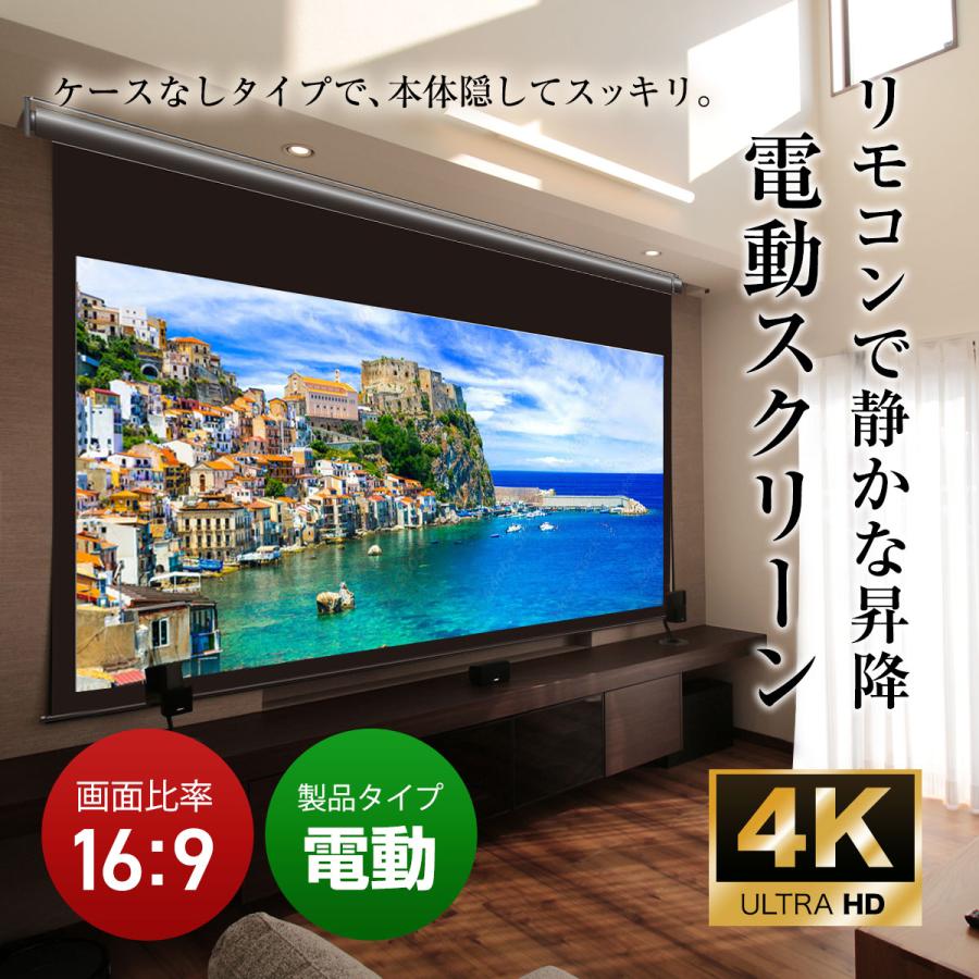 シアターハウス プロジェクタースクリーン 電動スクリーン ケースなし