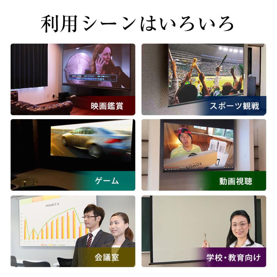 シアターハウス プロジェクタースクリーン 吊り下げ式 壁掛け シアターハウス プロジェクタースクリーン 吊り下げ式 壁掛け