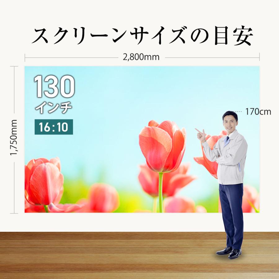 シアターハウス 4K対応 プロジェクタースクリーン 130インチ (16：10) 吊り下げ式 タペストリー 掛け軸タイプ 日本製 BTP2800XEH_6