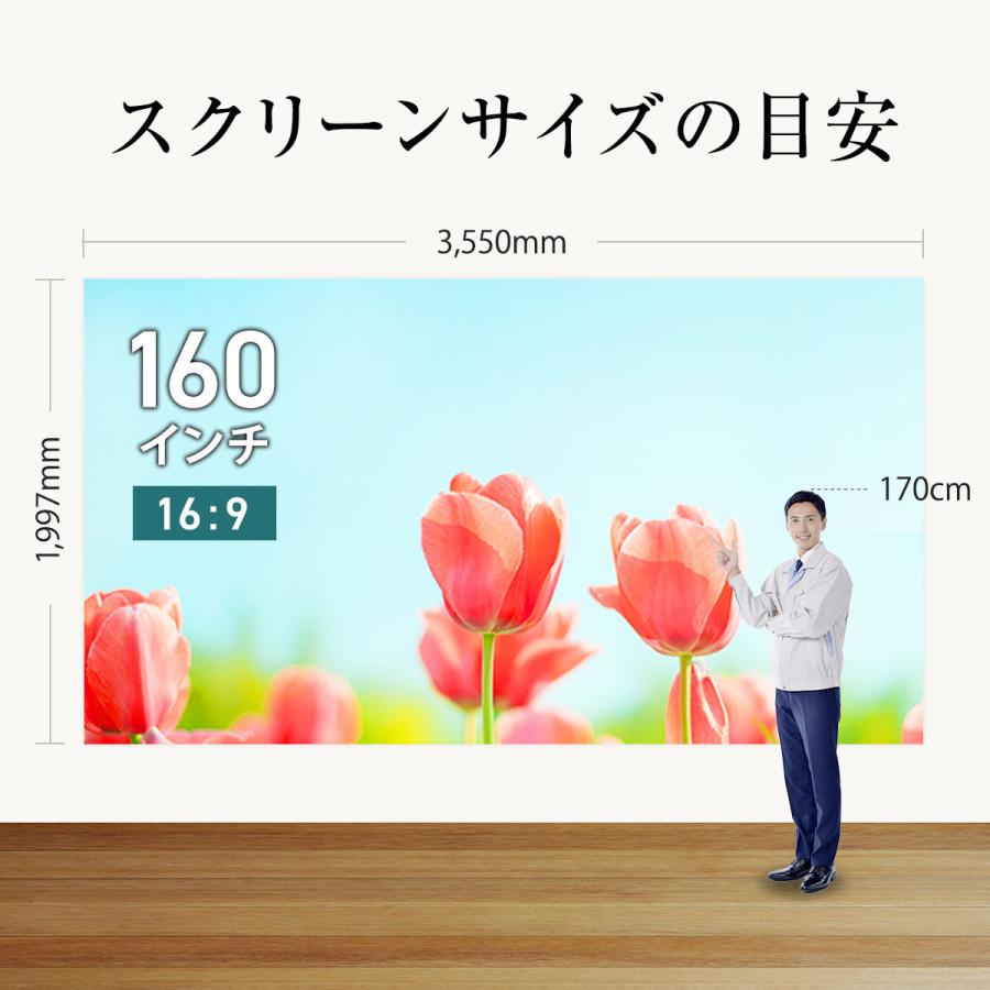 シアターハウス 4K対応 プロジェクタースクリーン 160インチ (16