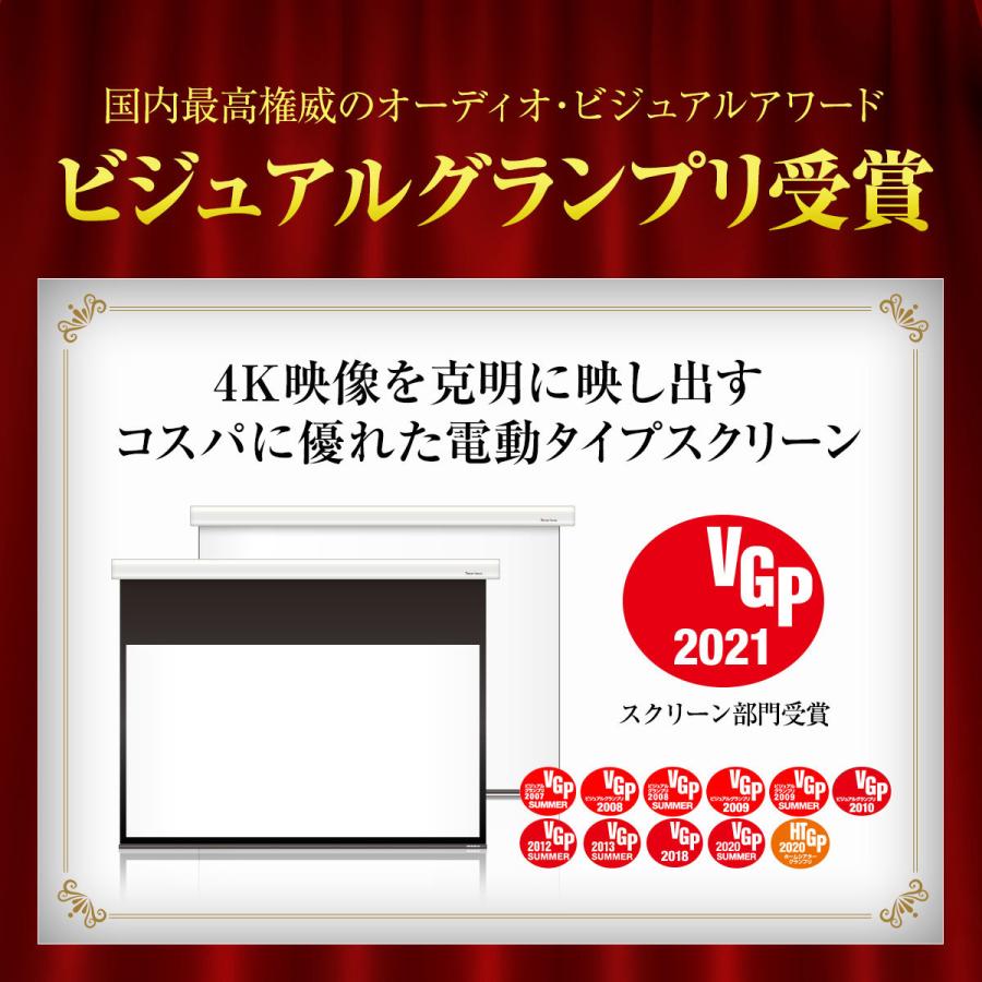 シアターハウス 電動プロジェクタースクリーン ケース付き (16