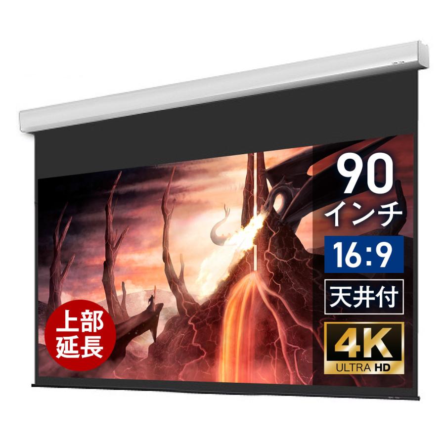 好評 プロジェクタースクリーン 電動スクリーン ケースあり 90インチ 16 9 ブラックマスク ロングタイプ Wcb1992wem H2300 100 の保証 Zoetalentsolutions Com