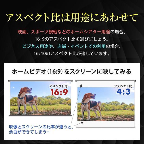 シアターハウス 電動プロジェクタースクリーン ケース付き (16：10) 130インチ マスクフリー 日本製 WCB2800FEH_14