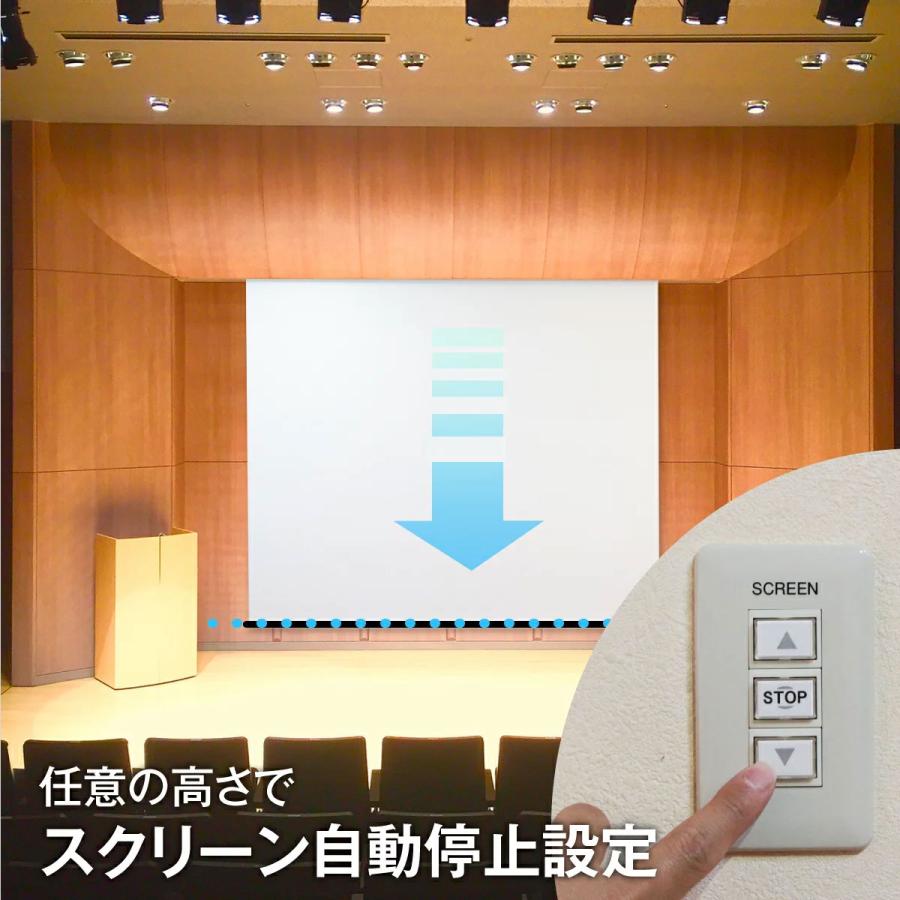 シアターハウス プロジェクタースクリーン 壁スイッチ ケース付き大型電動スクリーン (16：9)ワイド 110インチ マスクフリー 日本製 WCK2440FEH_5