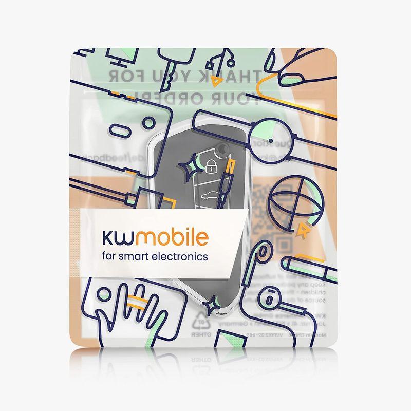 Kwmobile 対応: VW Golf 3-ボタン 車のキー キーケース キーカバー 鍵カバー TPU 光沢仕上げ 車鍵 耐衝  財布、帽子、ファッション小物