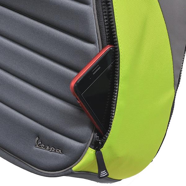 ベスパ Vespa シート型バックパック(グレー/ライム) : SCSウェブストア