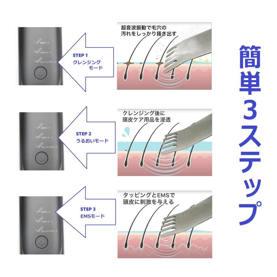 頭皮　ウォーターピーラー　ウォーターピーリング　頭皮ケア　頭皮クレンジング　頭皮マッサージ　超音波　ブラックフライデー |  | 04