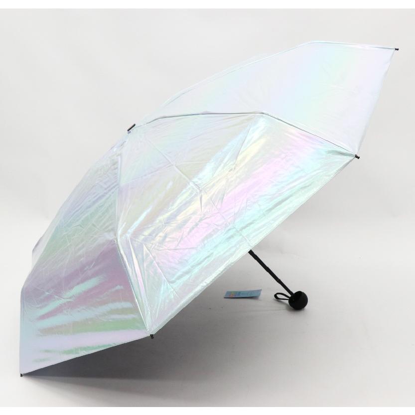 晴雨兼用 オーロラ傘 UVカット99.9% 遮光99.99% 日傘 折りたたみ