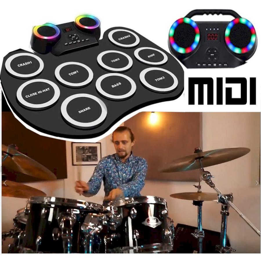 電子ドラム 最新 ドラムセット どこでも ロールドラム MIDI 電子ドラム 最新 ドラムセット どこでも ロールドラム MIDI