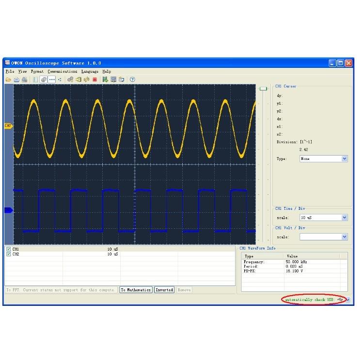 デジタルオシロスコープ 20MHz 100MHsサンプリングモデル フルセット ハイコストパフォーマンス SDS1022 OWON｜scs｜05