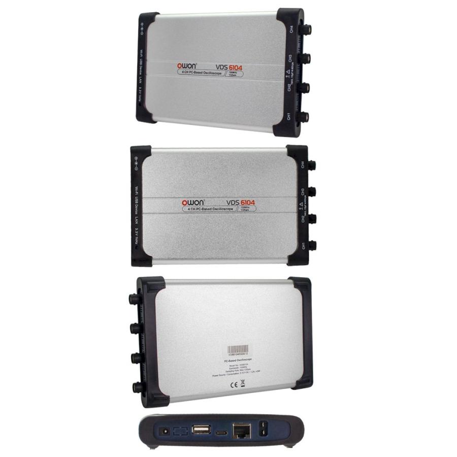 オシロスコープ 4ch PC接続 LAN機能 100MHz 1GS/s 8bit 14bit USB 最新 VDS6000 VDS6104 VD6104A OWON 日本正規代理店|scs|02