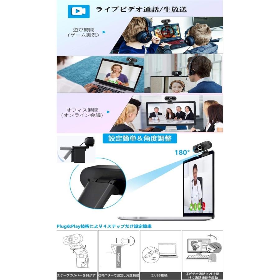日本に SUNEAST WEBカメラ ウェブカメラ 370万画素 マイク内蔵 360°調整 1440p USB給電 Youtube Skype  zoom facetime Google meet SEW08-2K370 fucoa.cl
