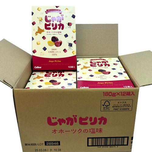 カルビー（Calbee） じゃがピリカ オホーツクの塩味（18g×10袋）12箱