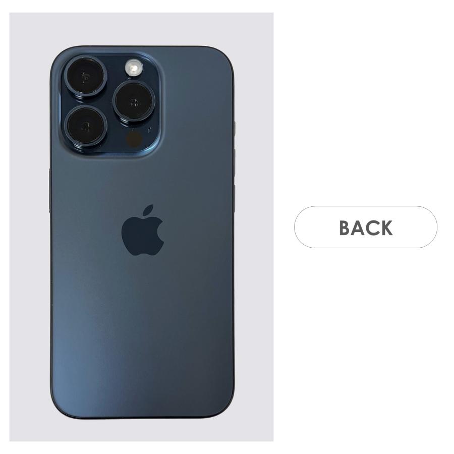iPhone 15 Proブルーチタニウム128GB SIMフリー 美品 iPhone 15 Pro 128GB - ブルーチタニウム（SIMフリー）[整備済
