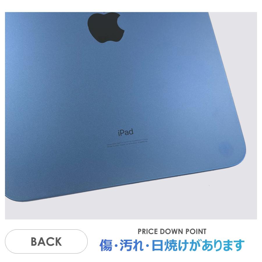 iPad 【Cランク】iPad 第10世代 ブルー 64GB Wi-Fiモデル 本体のみ