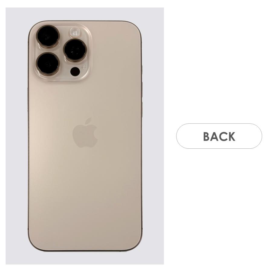 【Bランク】SoftBank　iPhone16 Pro Max　デザートチタニウム　256GB　SIMフリー　本体のみ　中古スマホ　アイフォン　アイフォーン　Desert Titaniumの画像