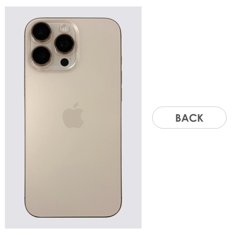 【Bランク】SoftBank　iPhone16 Pro Max　デザートチタニウム　256GB　SIMフリー　本体のみ　中古スマホ　アイフォン　アイフォーン　Desert Titaniumの画像