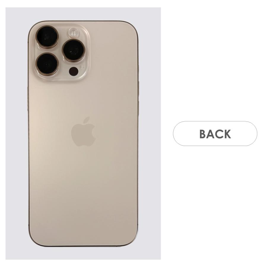 【Bランク】SoftBank　iPhone16 Pro Max　デザートチタニウム　256GB　SIMフリー　本体のみ　中古スマホ　アイフォン　アイフォーン　Desert Titaniumの画像