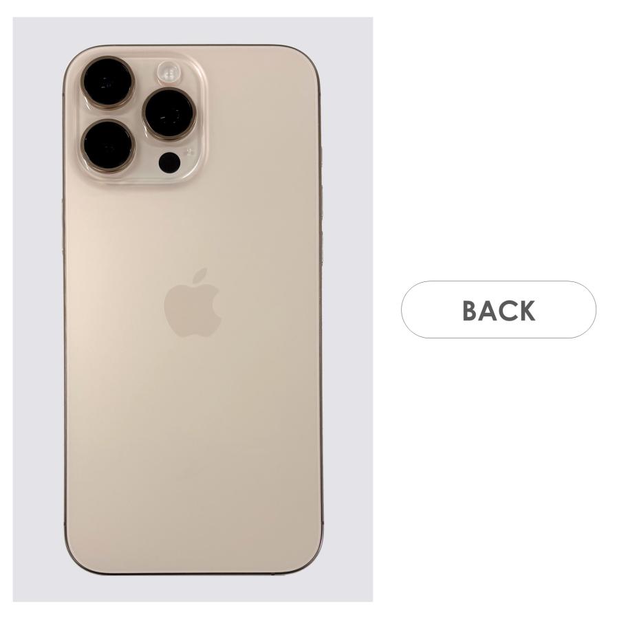 【Bランク】SoftBank　iPhone16 Pro Max　デザートチタニウム　256GB　SIMフリー　箱付き　中古スマホ　アイフォン　アイフォーン　Desert Titaniumの画像