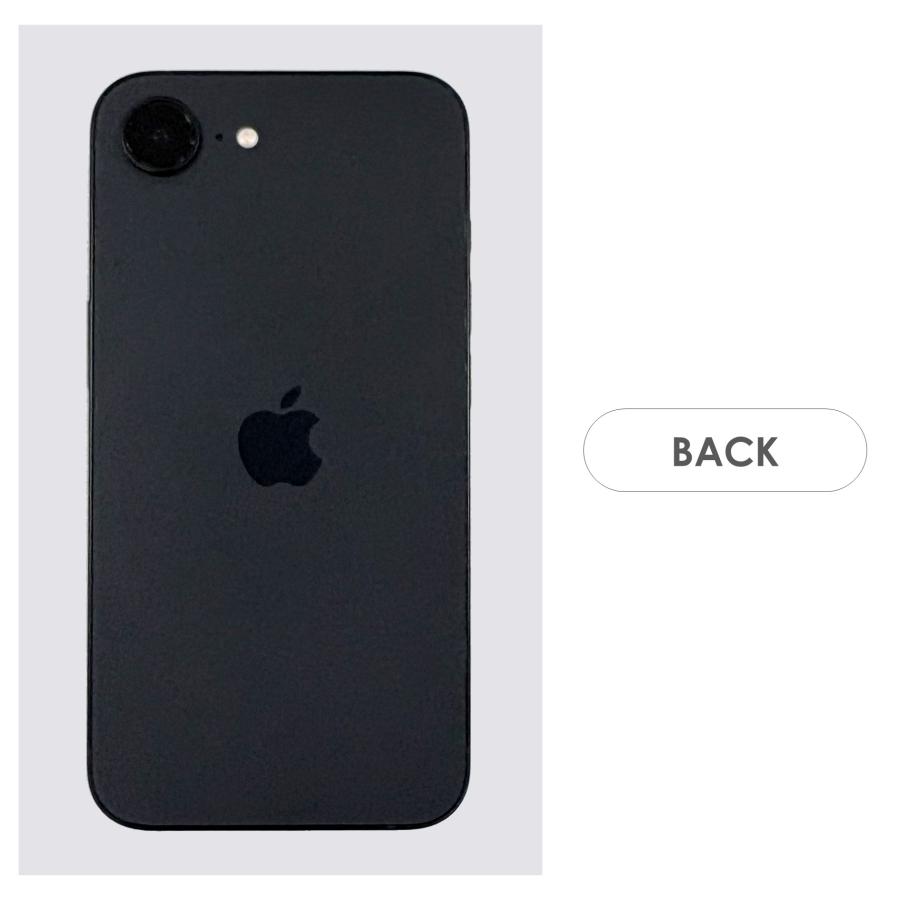 【Aランク】SoftBank　iPhone16e　ブラック　128GB　SIMフリー　本体のみ　中古スマホ　アイフォン　アイフォーン　blackの画像