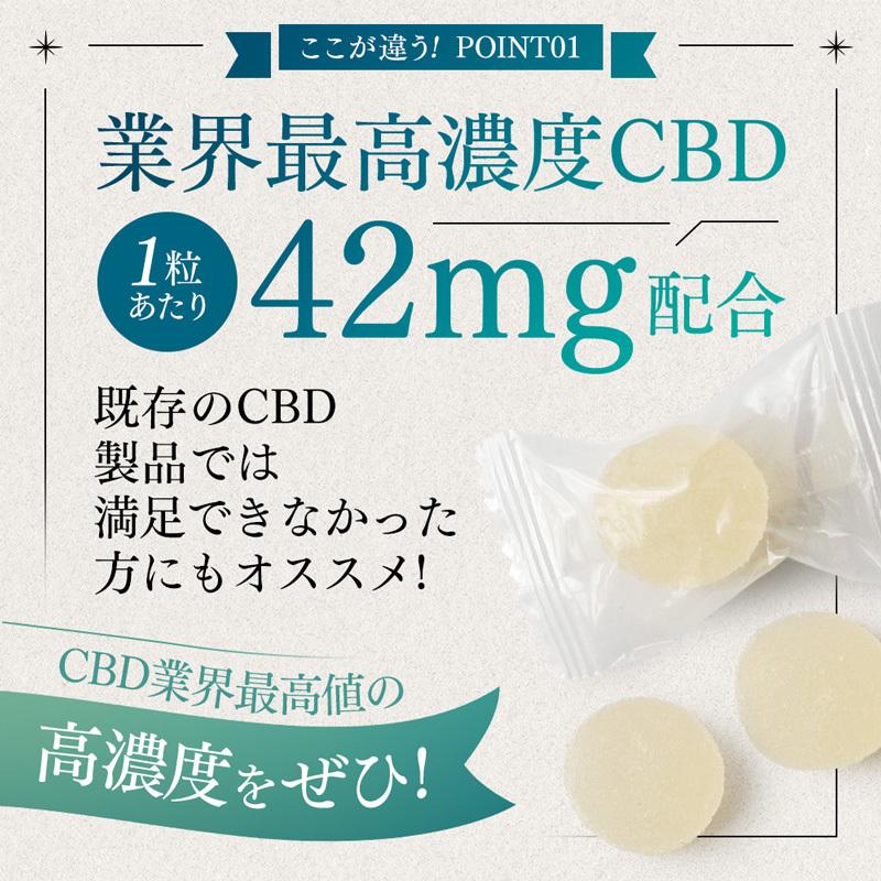 在庫処分！ CBD グミ 超高濃度 42mg 7粒入り 国産 チルアウトグミ 1weekトライアル｜sdr｜03