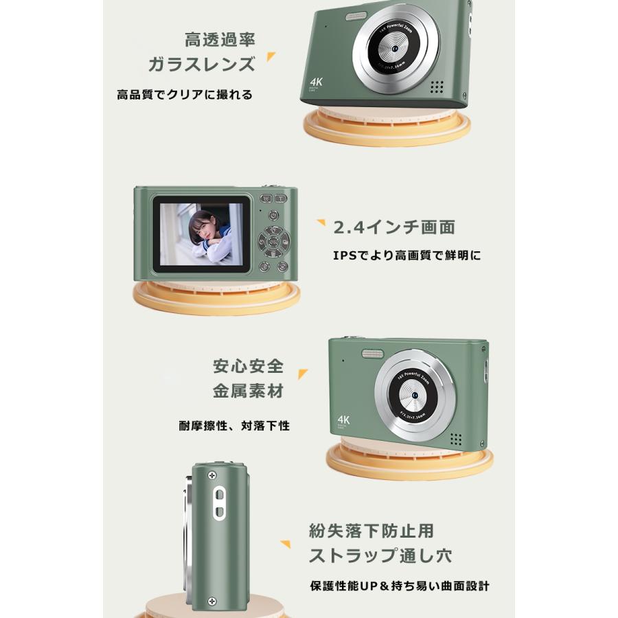 32GBカード付き／デジタルカメラ デジカメ トイカメラ キッズカメラ 4K