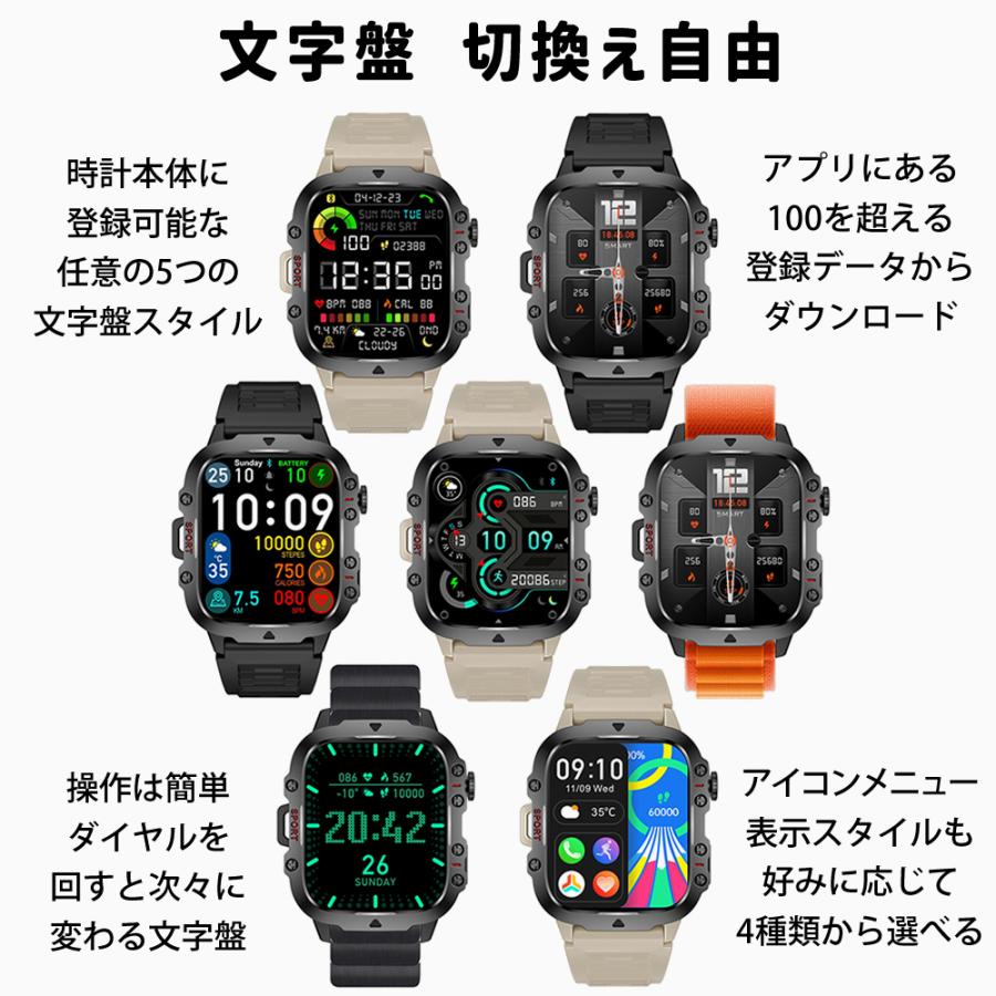 スマートウォッチ 通話機能 2026最新 アウトドア レディース メンズ