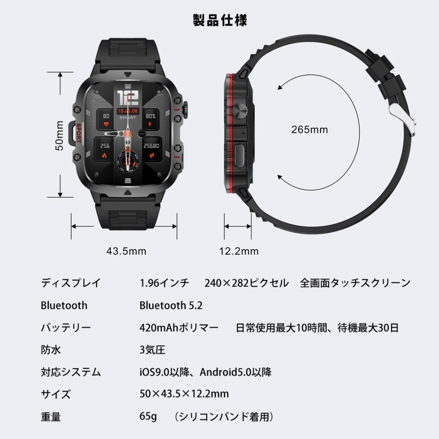 スマートウォッチ 通話機能 2025最新 アウトドア レディース メンズ