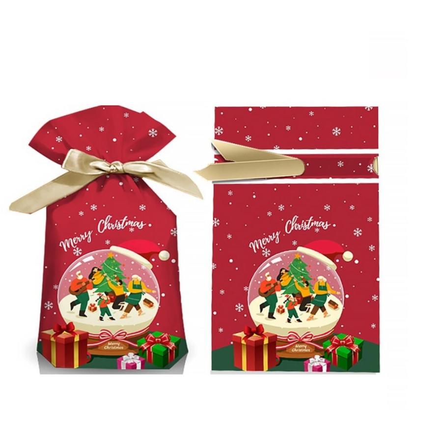 クリスマスラッピング袋 クリスマス ラッピング袋 20枚入り 巾着袋 ラッピング用品 クリスマス
