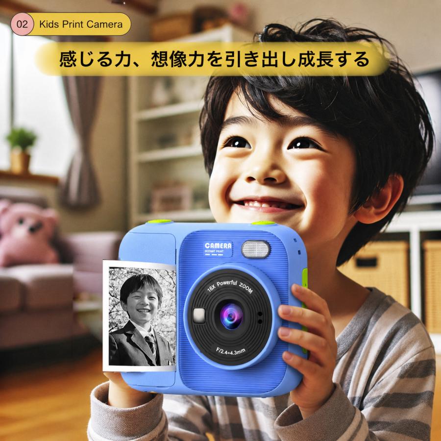 プリンターカメラ キッズカメラ トイカメラ プリントカメラ 4800万画素