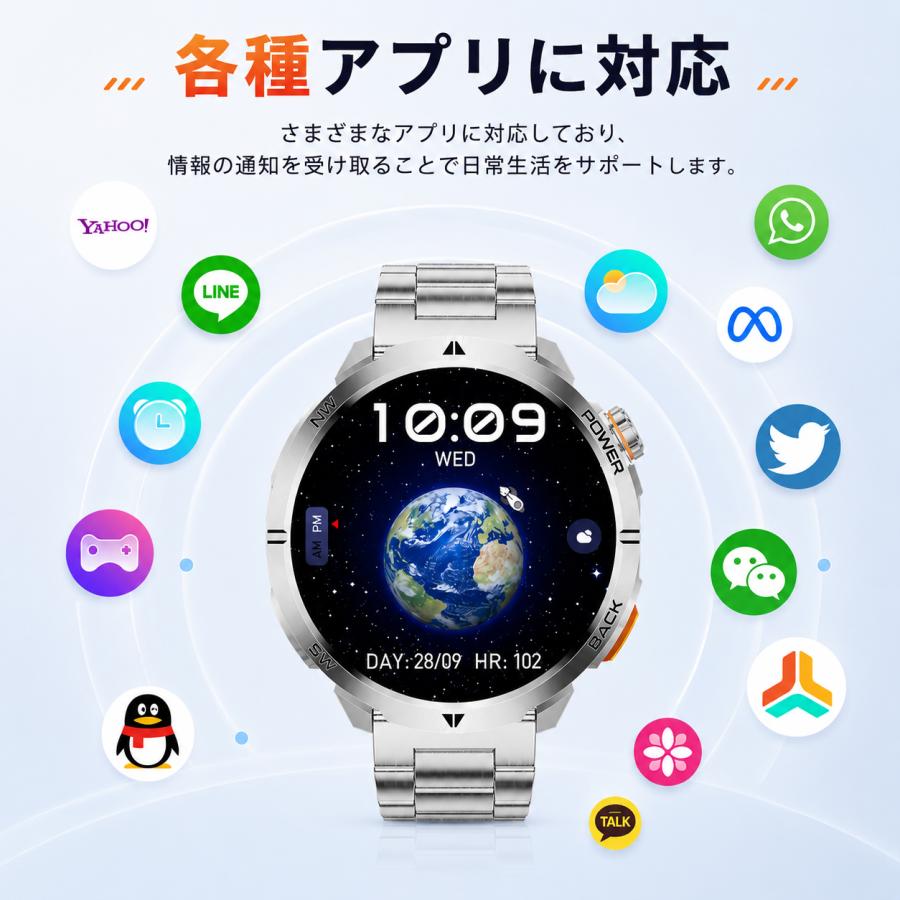 2026年最新 1.7インチ大画面 通話機能 スマートウォッチ レディース