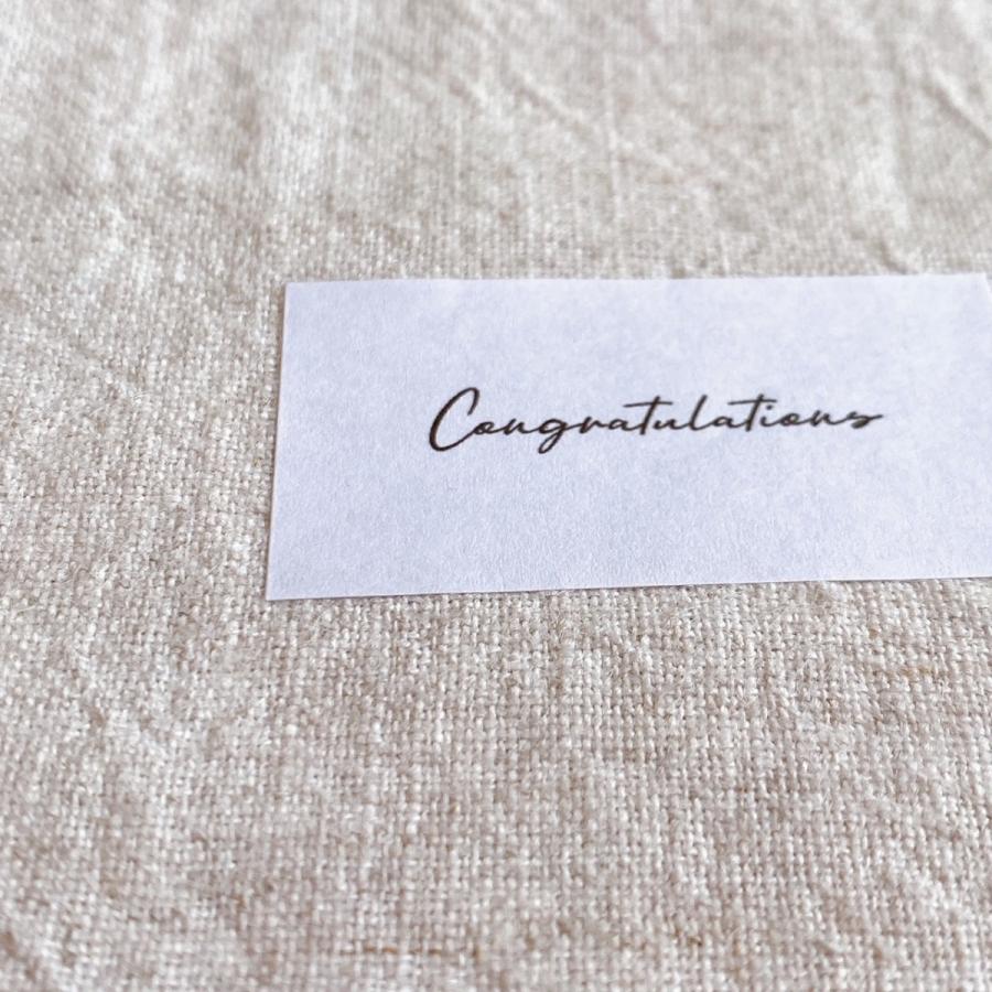 Congratulations おめでとうシール 筆記体 シンプル 44枚 おしゃれギフト No 1109 1109 Se Label 通販 Yahoo ショッピング