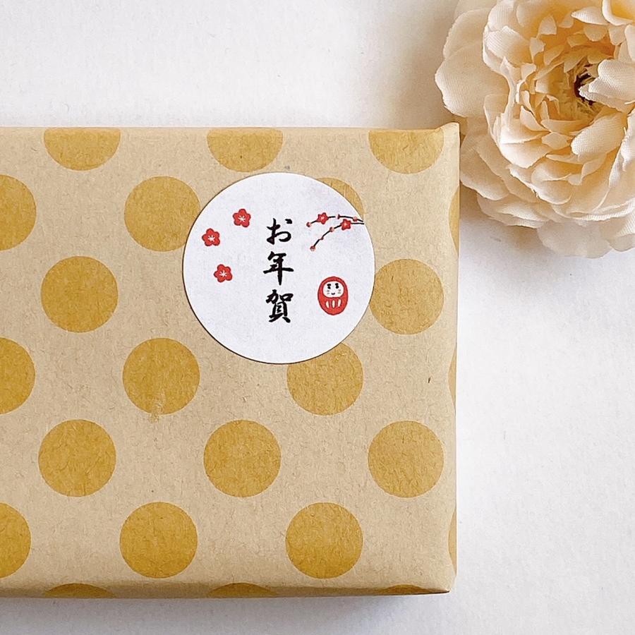 お年賀シール お年賀プチギフトに 3cm丸48枚 NO.126 : se-label - 通販