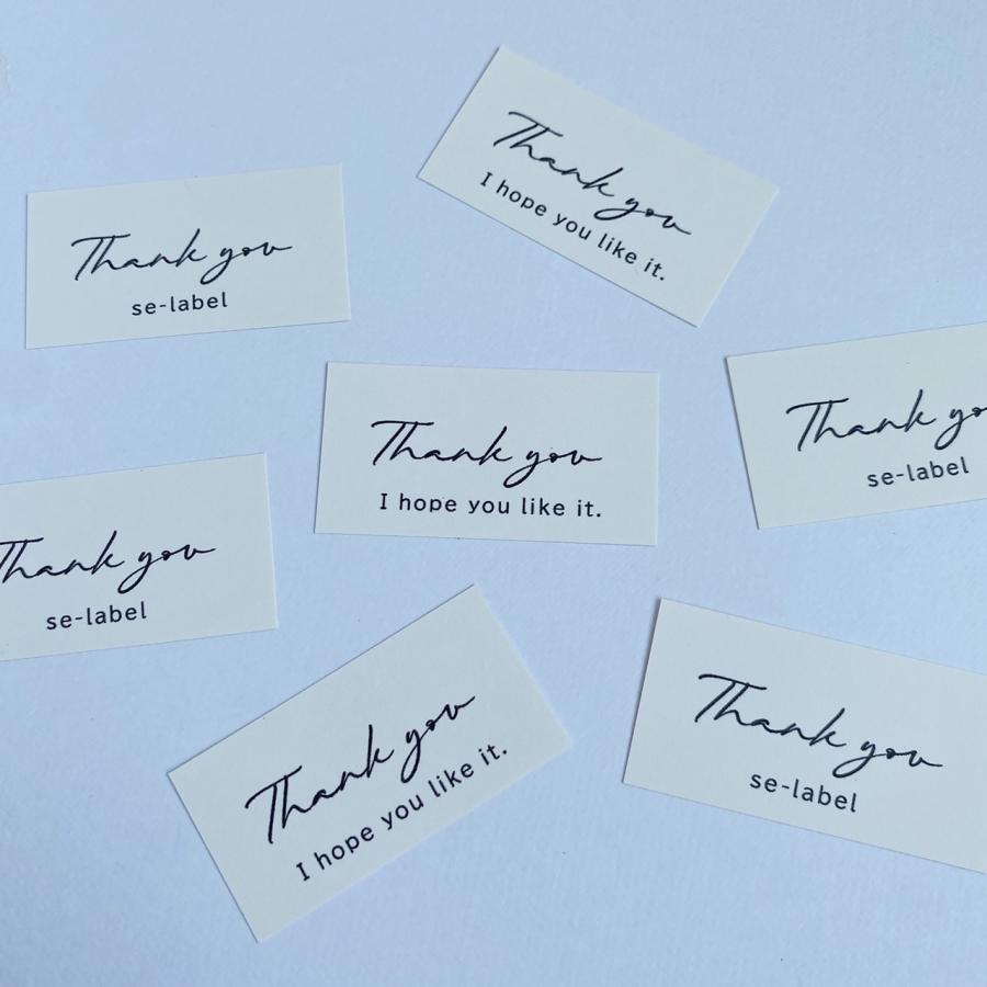 文章or名入れ】サンキューシール Thank youシール SHOPシール 筆記体 文章or名入れ】サンキューシール Thank youシール SHOPシール 筆記体