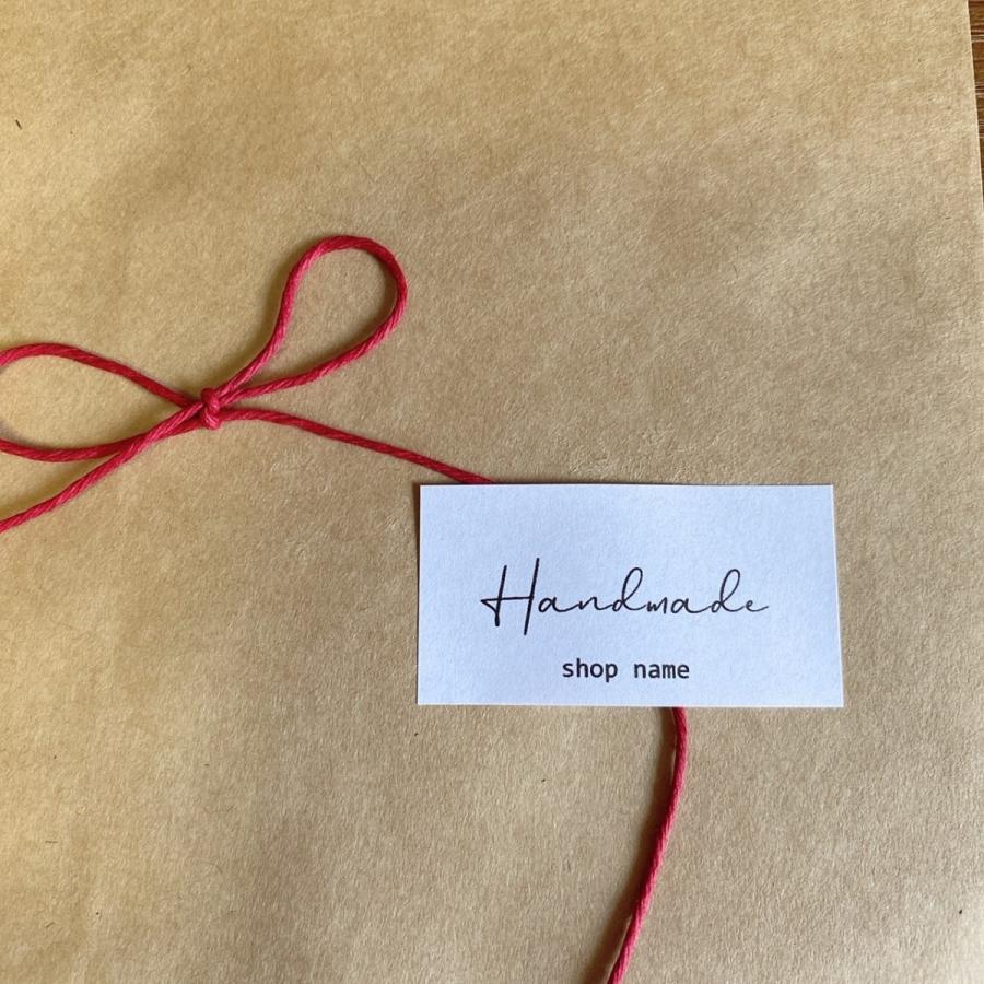 SHOP名・名入れ】Handmadeシール ハンドメイドシール 筆記体 44枚 NO