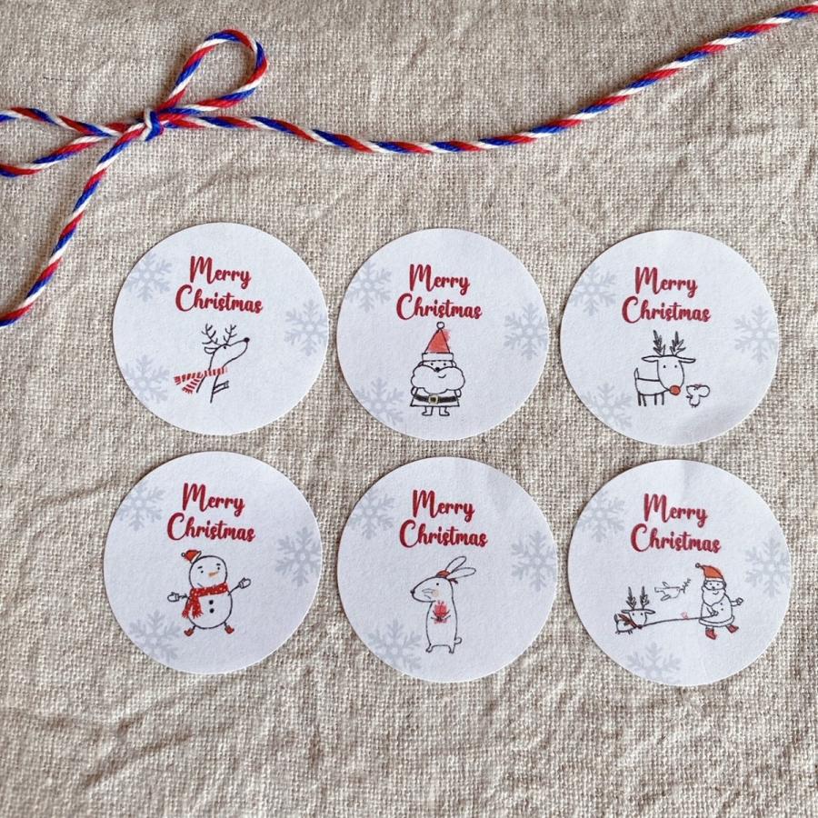 かわいい クリスマスシール 6種 ラッピングに 48枚 NO.526 : se-label