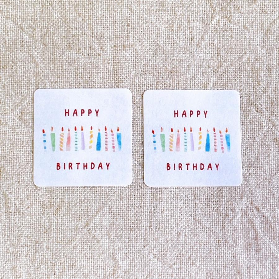 Happy Birthday お誕生日シール キャンドル 赤 3cm正方形40枚 No 798 798 Se Label 通販 Yahoo ショッピング