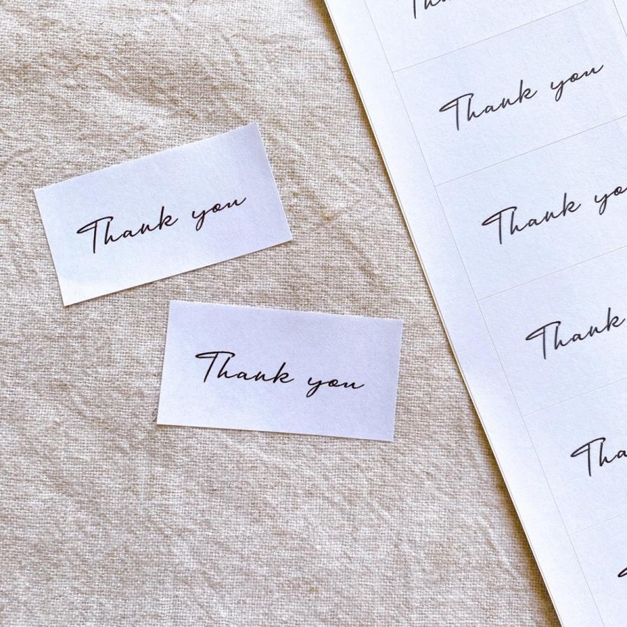 筆記体のThank youシール シンプル 44枚 NO.961 : se-label - 通販