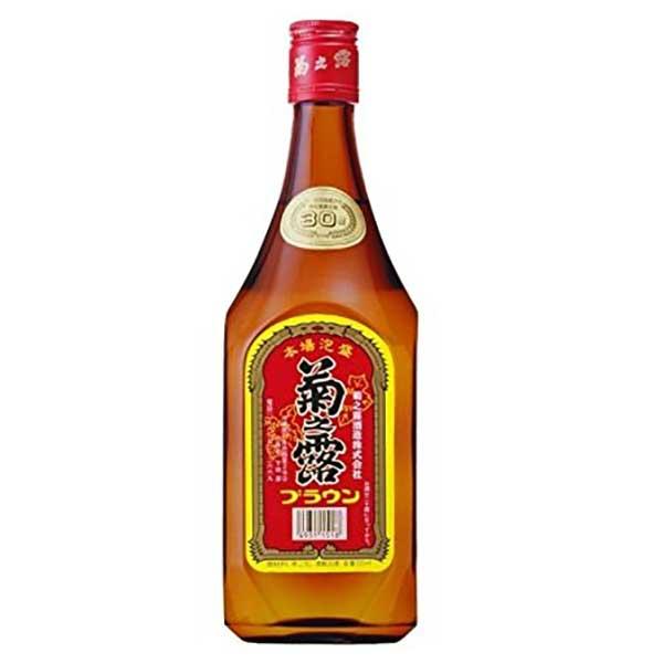 泡盛 菊之露 ブラウン 30度 720ml x 12本 ケース販売 菊之露酒造 送料無料 本州のみ