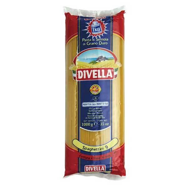 ディヴェッラ スパゲッティーニ 約1.55mm 1kg x 12袋 ケース販売 送料無料 本州のみ メモス 食品 イタリア ロングパスタ 606-161