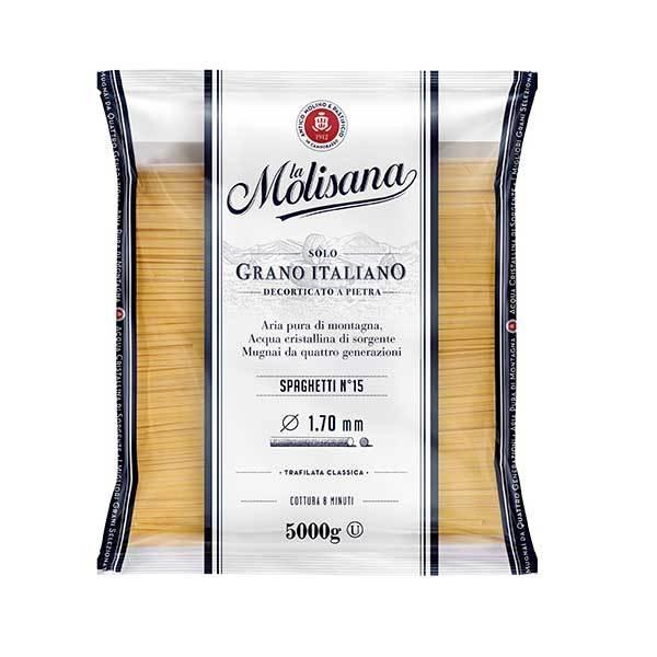 ラ モリサーナ スパゲッティ No.15(1.7mm) 袋 5kg 5000g x 3袋 ケース販売 モンテ イタリア パスタ 035037