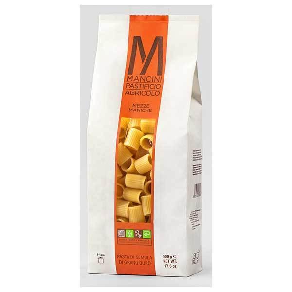マンチーニ メッツェマニケ 袋 500g x 12袋 ケース販売 送料無料 本州のみ モンテ イタリア パスタ 036100